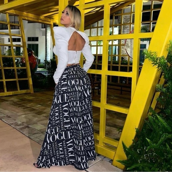 🌸Nylon Apparel Palazzo Pants VOGUE🖤🤍 - Picture 3 of 7